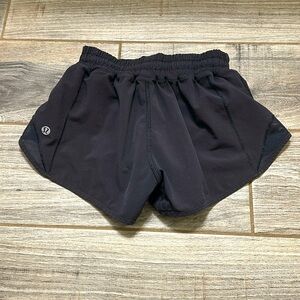 Black Lululemon Hotty Hot shorts